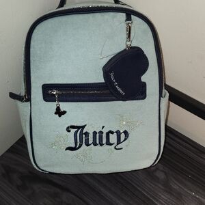Juicy Couture Navy and Light Blue Backpack